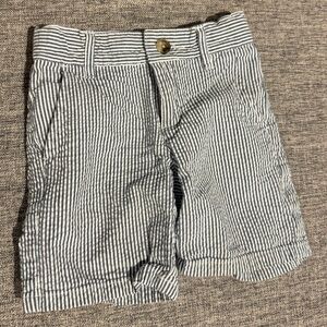 Janie and Jack Navy and White Striped Seersucker Shorts in 2T